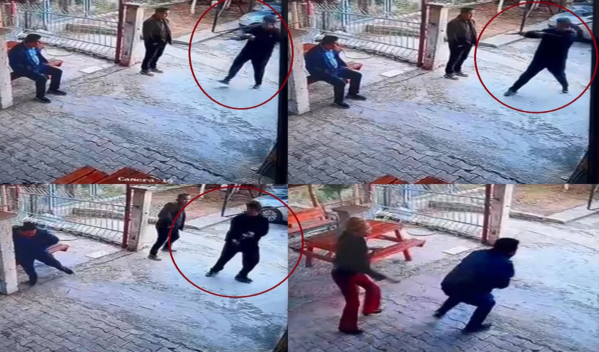 12 yaşındaki &ouml;ğrenci okul m&uuml;d&uuml;r&uuml;n&uuml; vurdu: O anlar kamerada