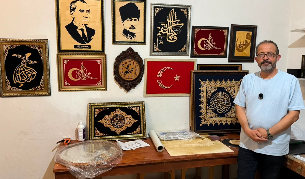Ahşaba sanatla hayat veriyor: 12 yıllık naht tutkusu