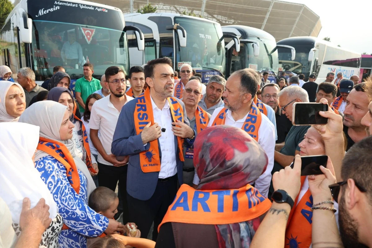 AK Parti Mersin Teşkilatı 25. yıl buluşması i&ccedil;in Ankara yolunda