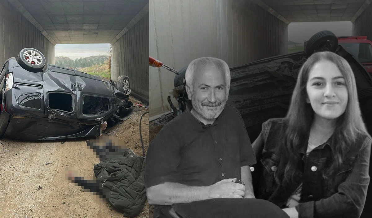 Ara&ccedil; otoyol k&ouml;pr&uuml;s&uuml;nden d&uuml;şt&uuml;: 2 &ouml;l&uuml;, 3 yaralı