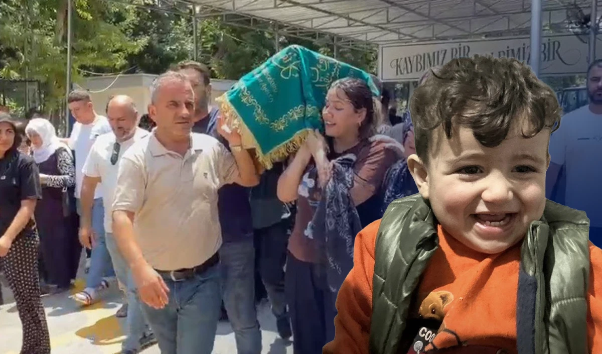 Balkonda akıma kapılarak &ouml;len 1,5 yaşındaki Yama&ccedil; Ali son yolculuğuna uğurlandı