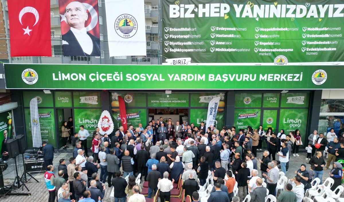 Erdemli'de sosyal yardımlar i&ccedil;in yeni merkez a&ccedil;ıldı