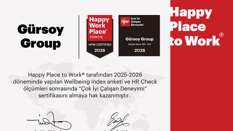 G&uuml;rsoy Grup, &ldquo;T&uuml;rkiye&rsquo;nin En Mutlu İş Yerleri 2026&rdquo; Listesinde: İnsan Odaklı K&uuml;lt&uuml;r, Yeni &Ouml;d&uuml;llerle Ta&ccedil;landı