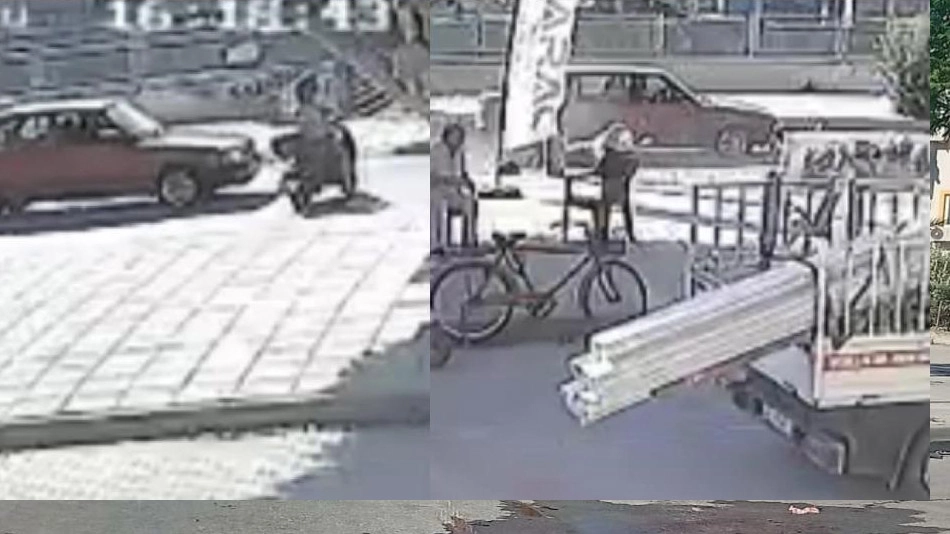 Kaza anı kamerada: Motosiklet sürücüsü kadın kazada hayatını kaybetti