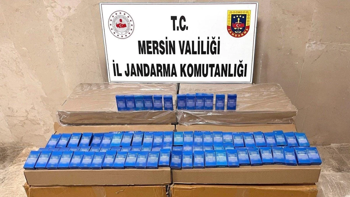 Mersin&rsquo;de 10 bin 500 paket ka&ccedil;ak sigara ele ge&ccedil;irildi
