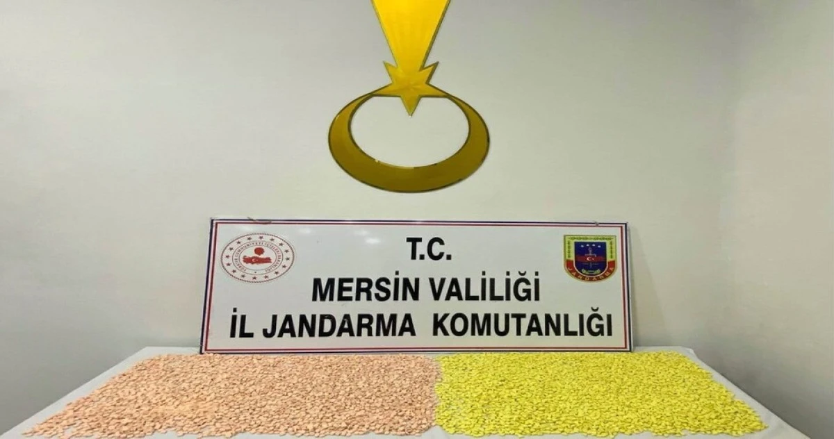 Mersin'de 18 bin 400 adet uyuşturucu hap ele geçirildi