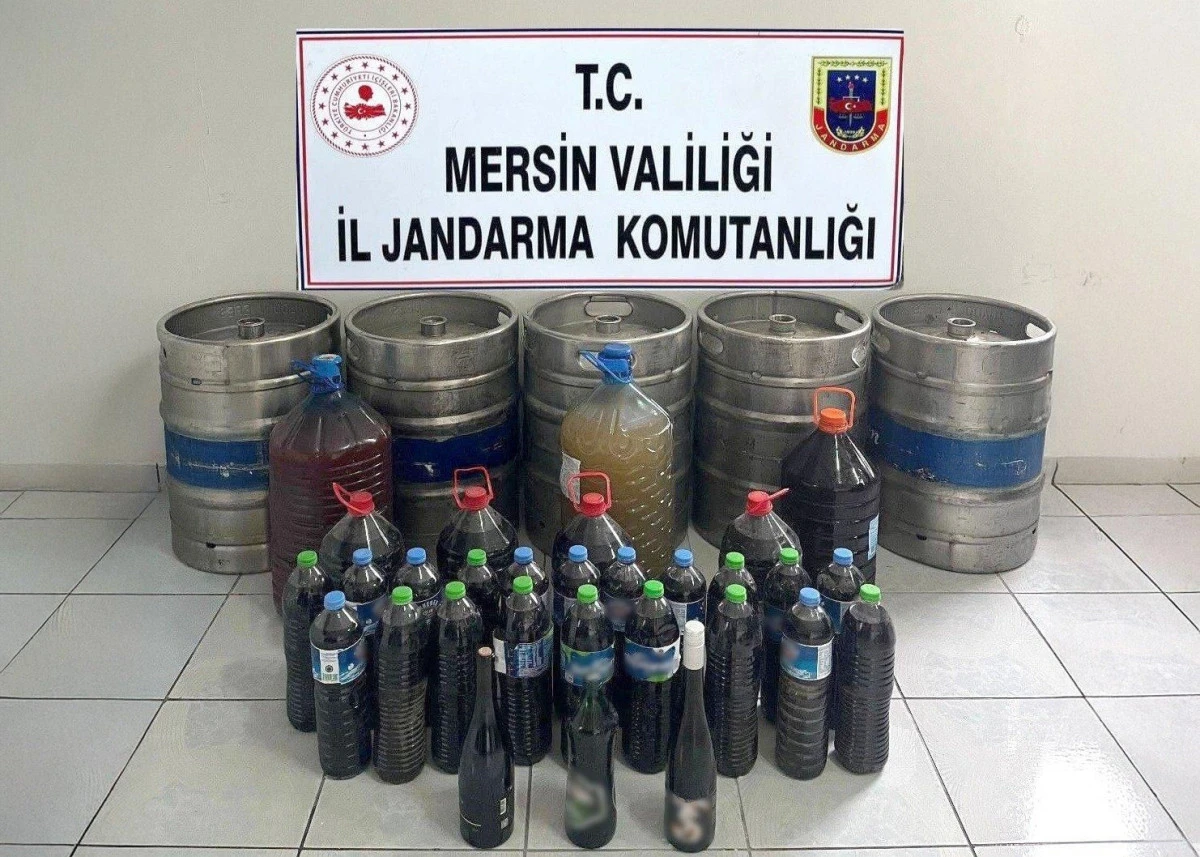 Mersin&rsquo;de 685 litre sahte i&ccedil;ki ele ge&ccedil;irildi
