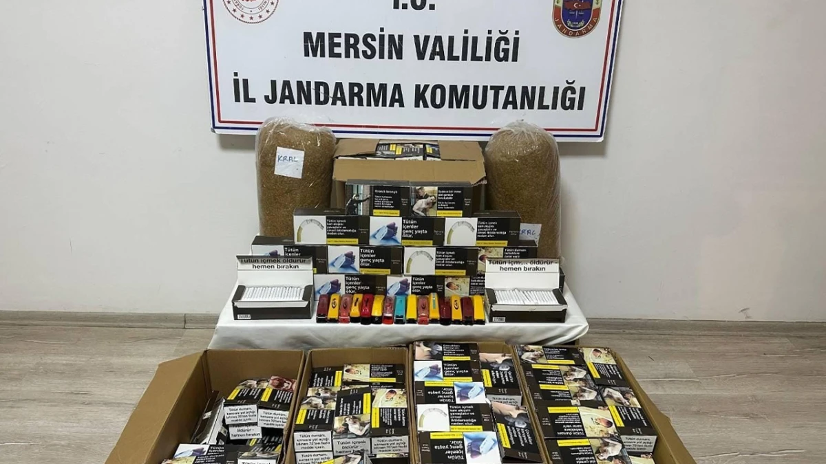 Mersin&rsquo;de ka&ccedil;ak makaron operasyonu: 2 g&ouml;zaltı