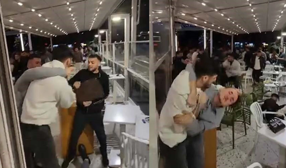 Mersin’de kafedeki kavgada yumruklar havada uçuştu