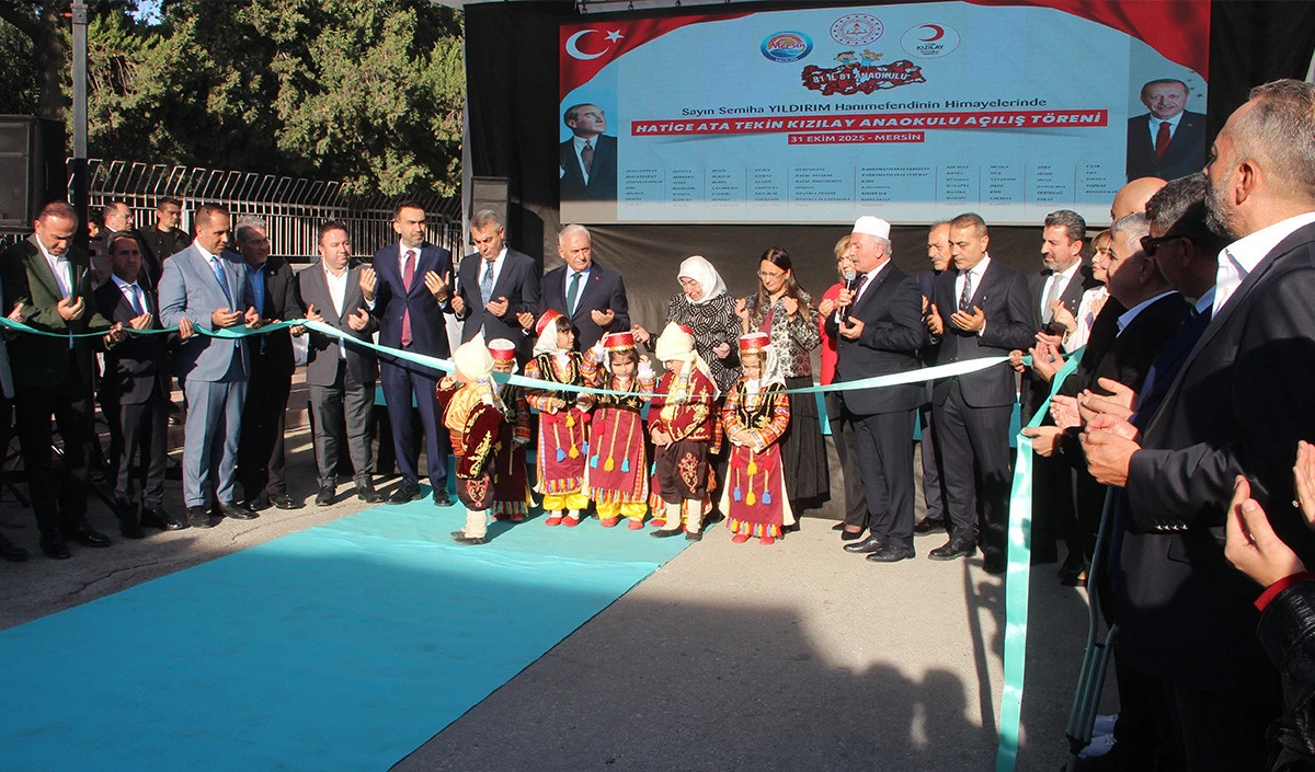 Mersin'de "Kızılay Anaokulu" Binali Yıldırım'ın katıldığı törenle hizmete açıldı