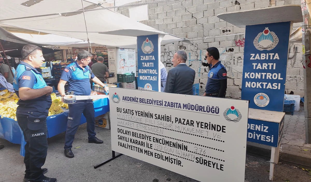 Mersin’de müşterisine hakaret eden pazar esnafına 30 gün faaliyetten men cezası