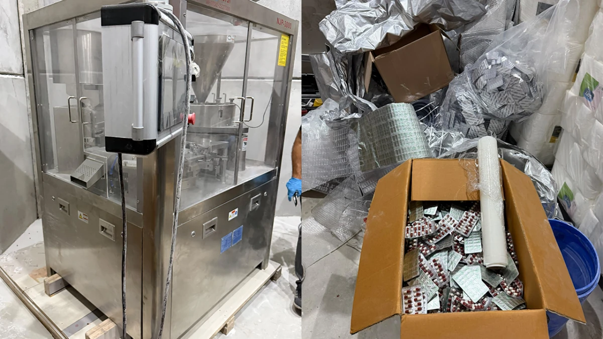 Mersin&rsquo;de plastik ambalaj d&uuml;kkanında uyuşturucu imalathanesi ortaya &ccedil;ıkarıldı: 100 bin sentetik ecza hap ele ge&ccedil;irildi