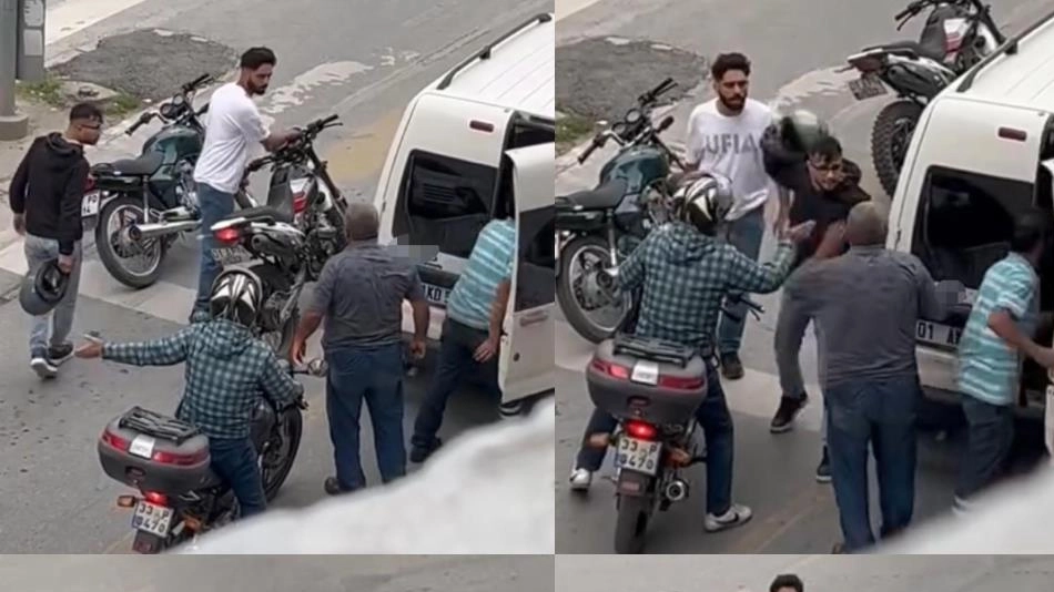 Mersin’de trafikte bıçaklı kavga: O anlar kamerada