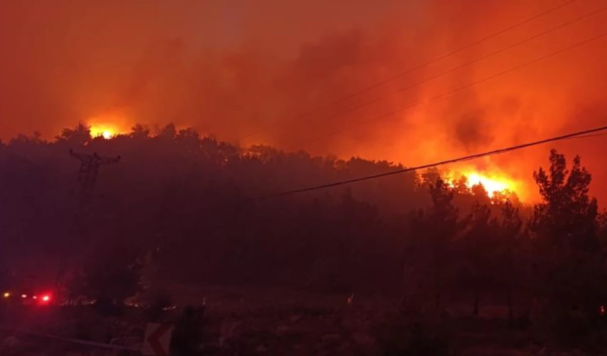 Mersin'deki orman yangınına müdahale sürüyor