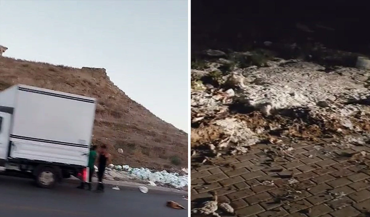 Önce tonlarca tekstil atığı, şimdi de kilolarca yoğurt