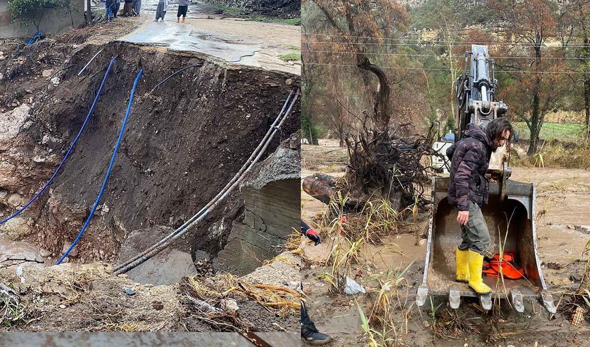 Selde mahsur kalan vatandaş kep&ccedil;eyle kurtarıldı